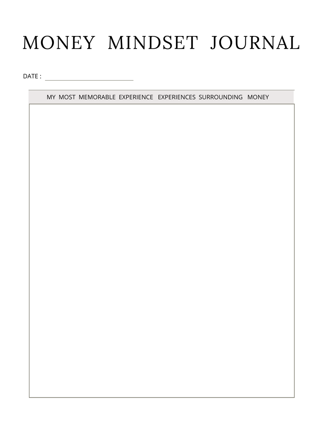 Money Mindset Journal 52 PG