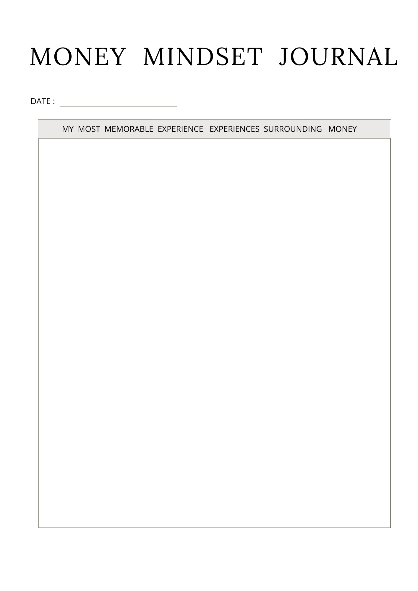 Money Mindset Journal 52 PG