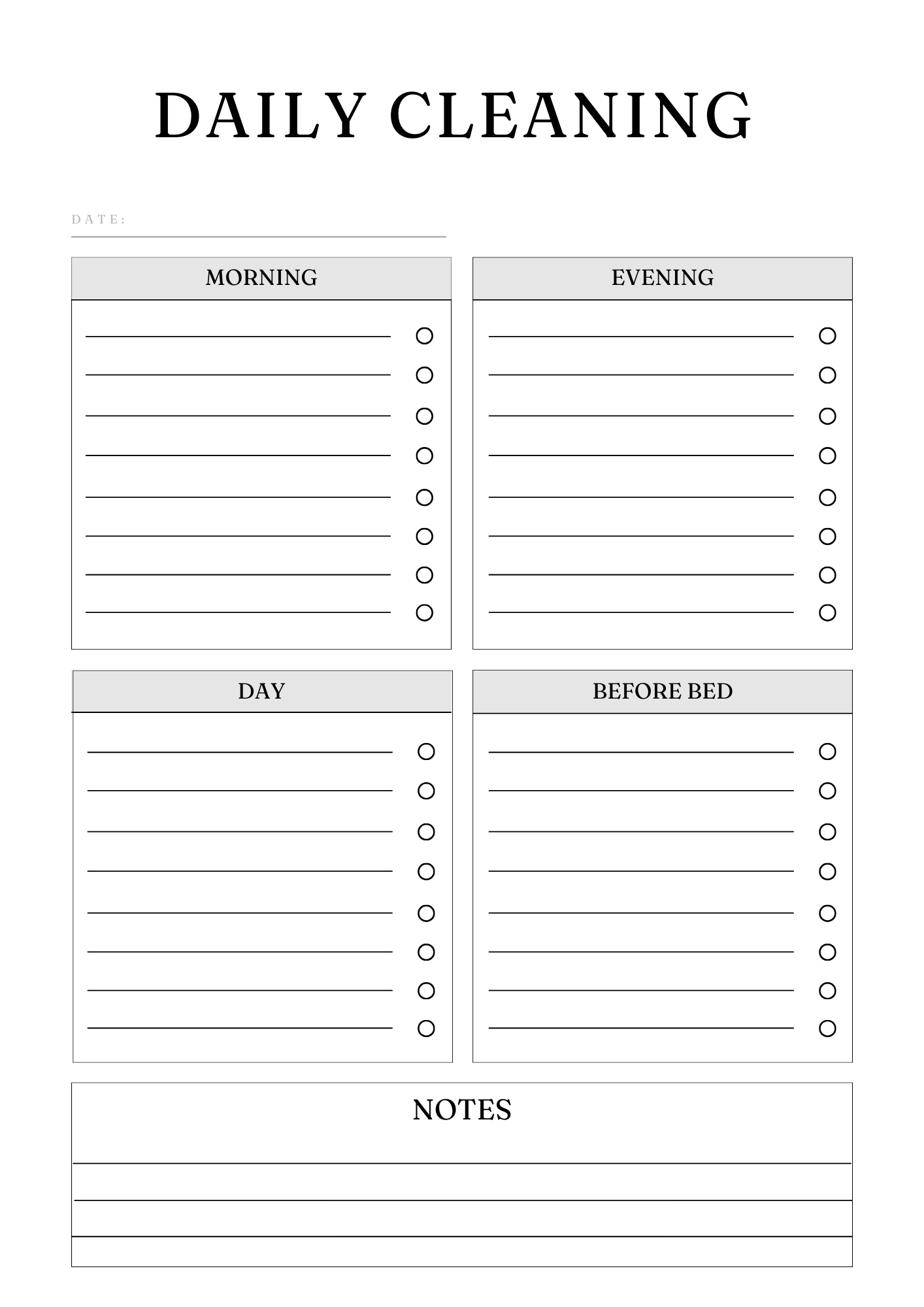 Decluttering and Cleaning Planner 31 PG