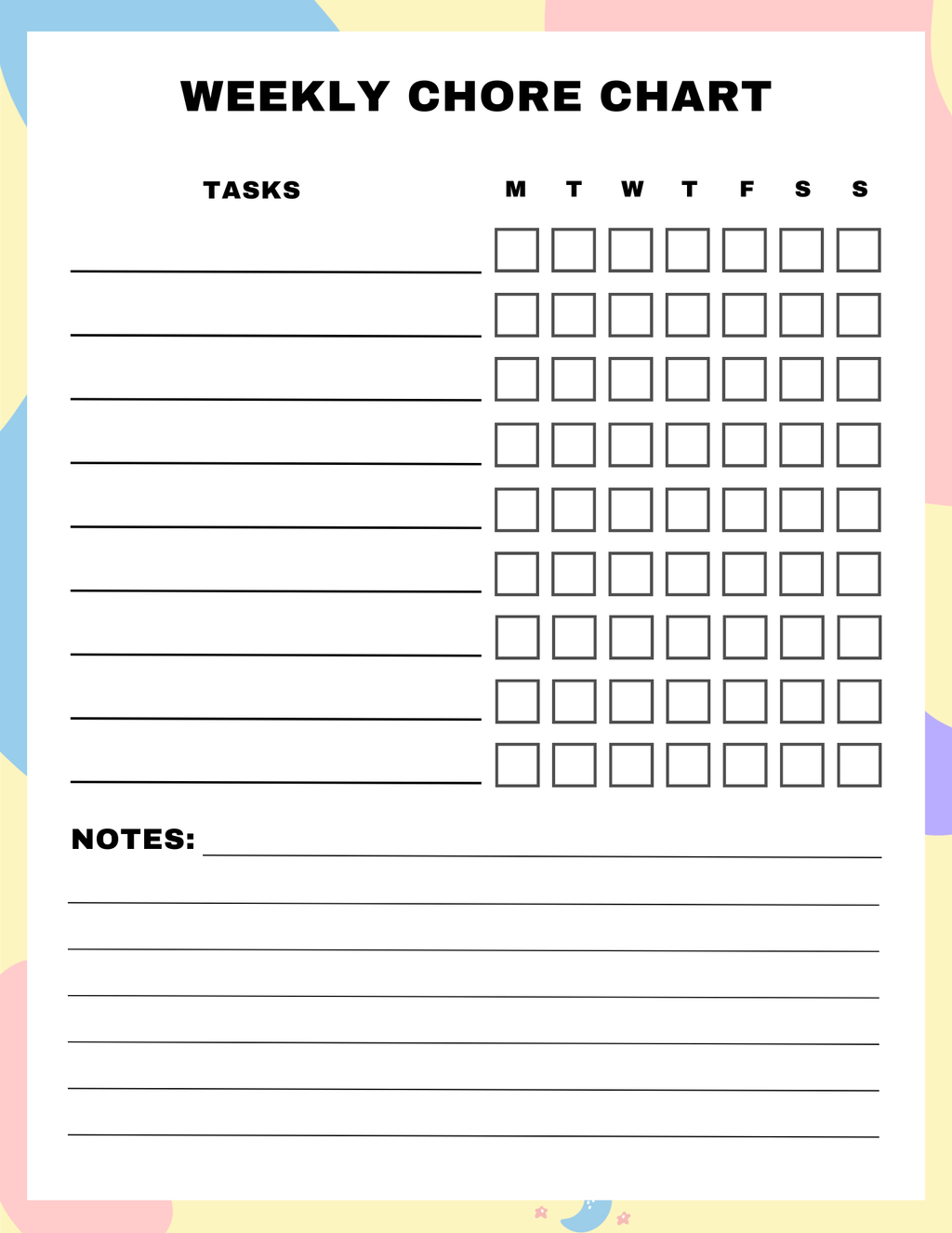 Basic ADHD Cleaning Schedule 6PG