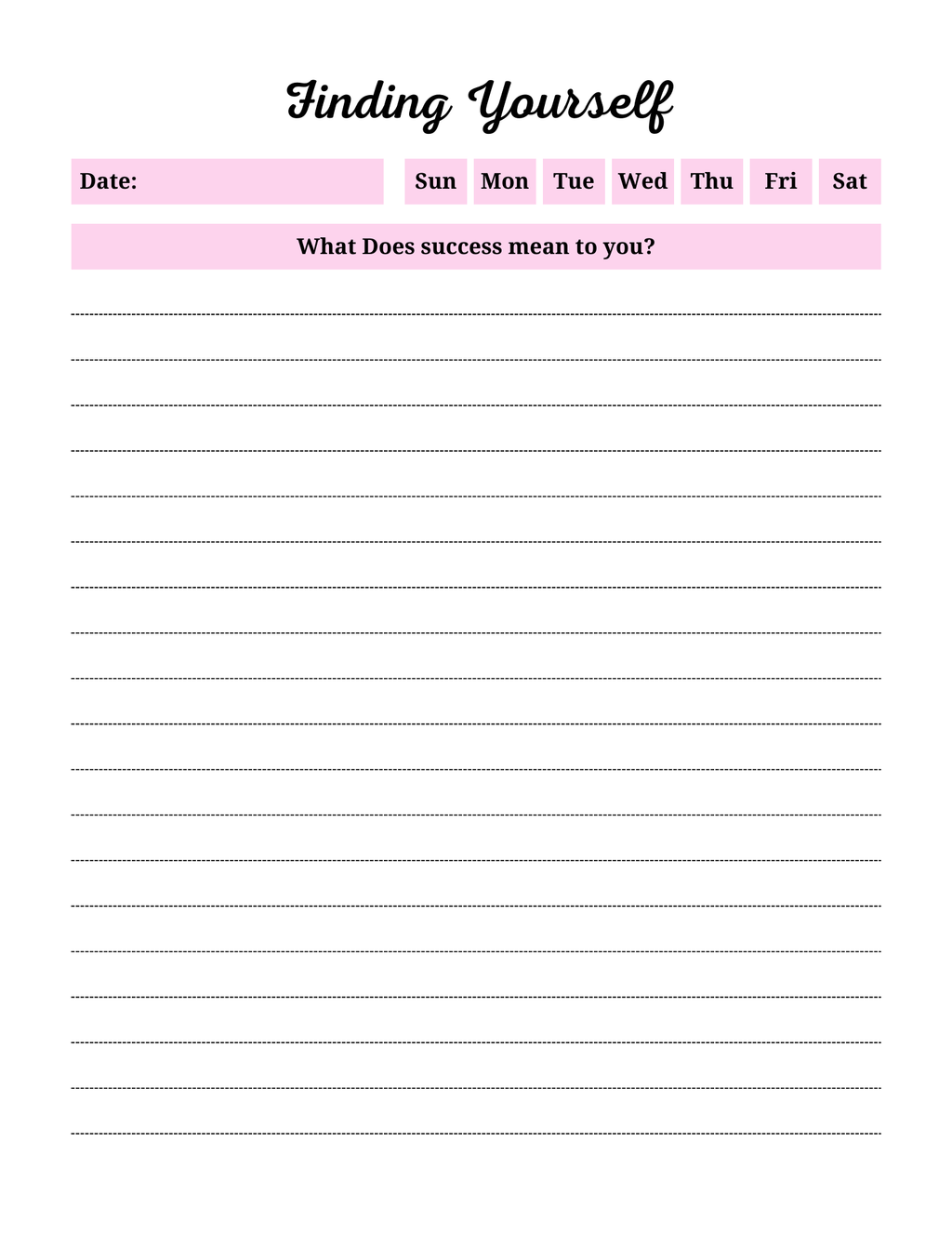 Self Discovery Journal 9 PG