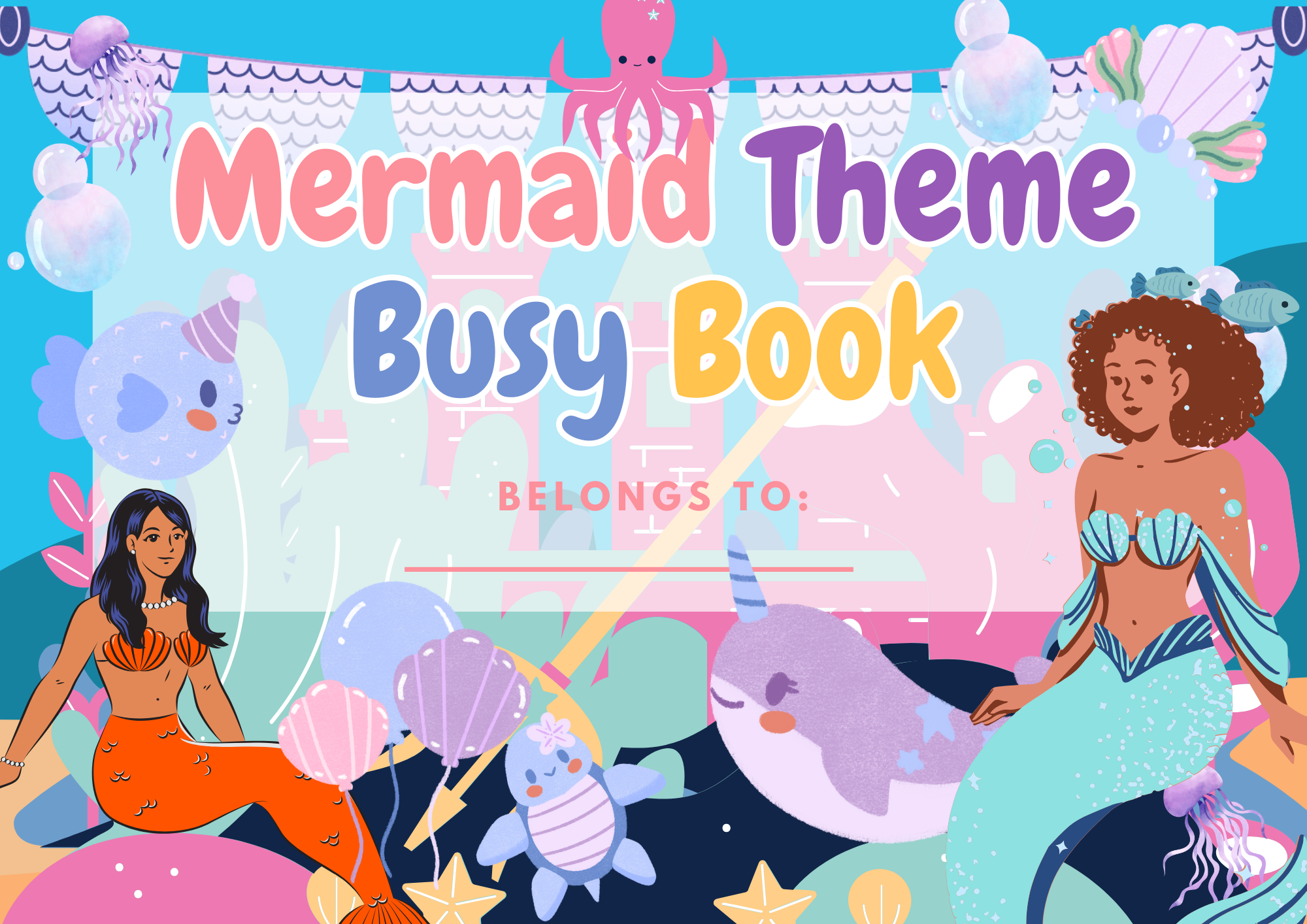 Mermaid Themed - 64 Page Busy Book