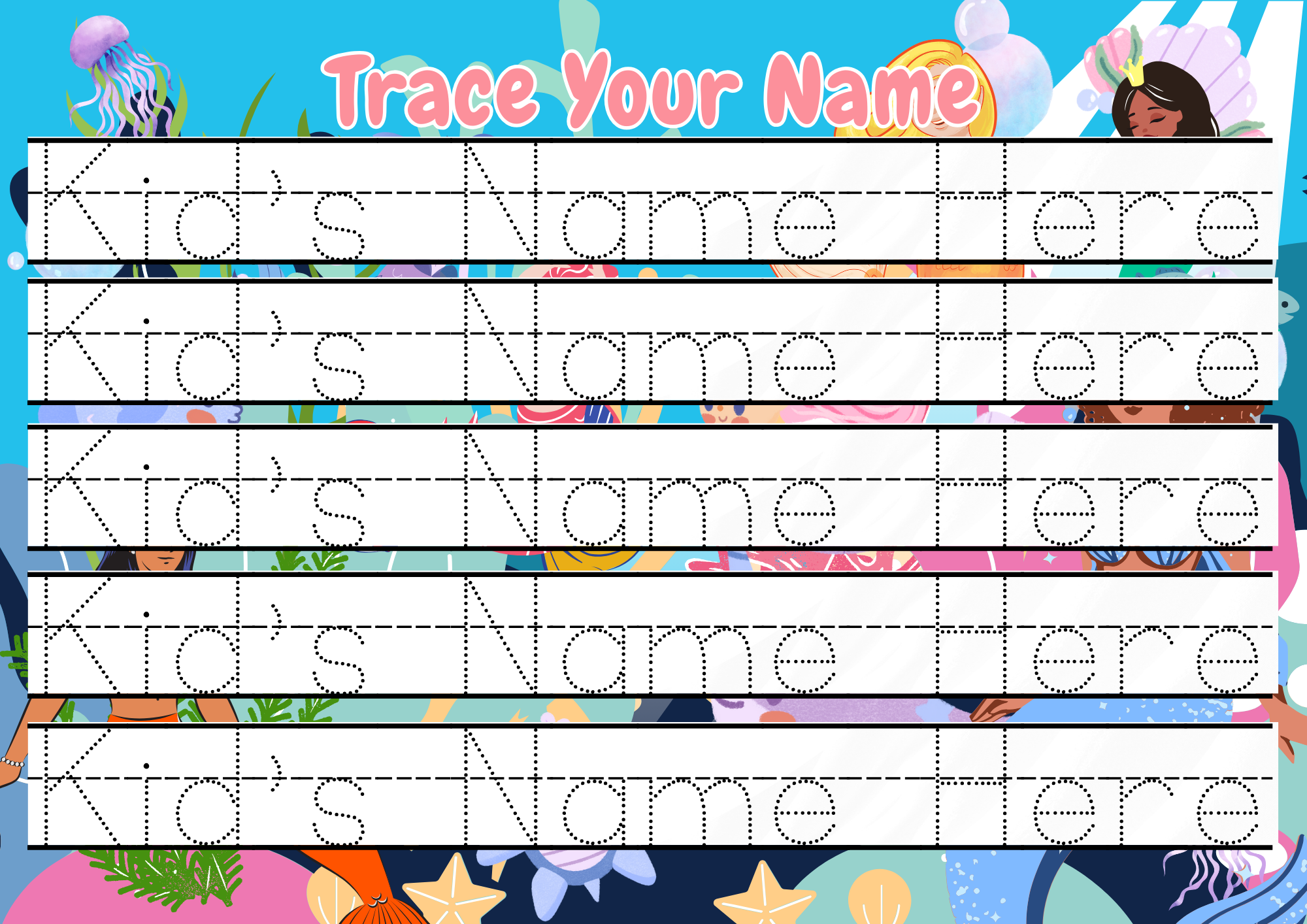 Mermaid Themed - 64 Page Busy Book