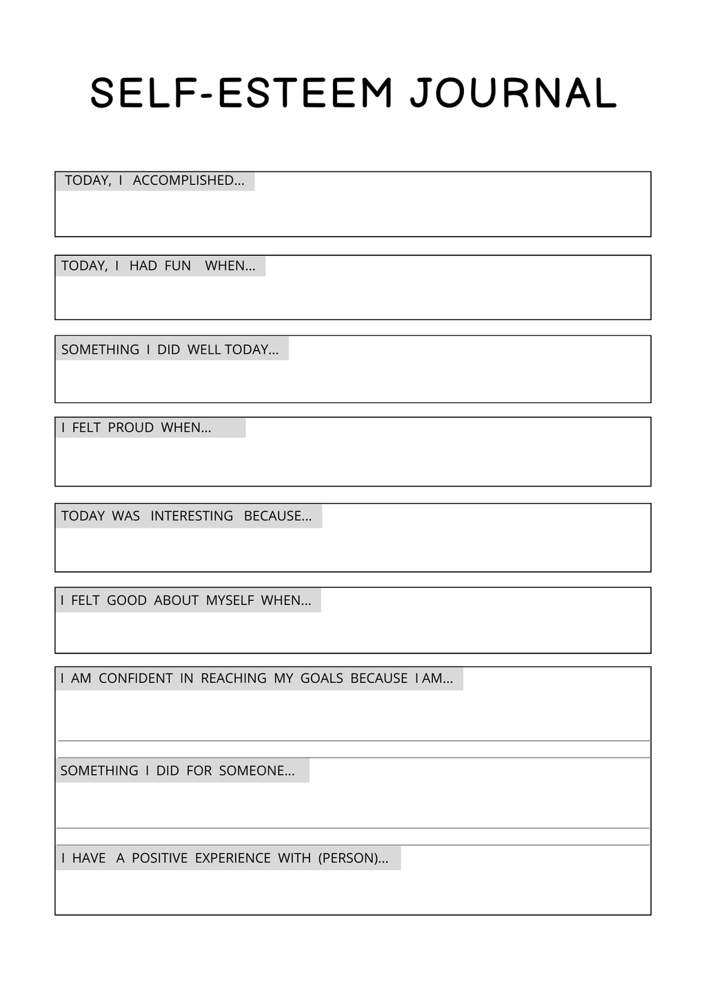 Self Confidence Workbook