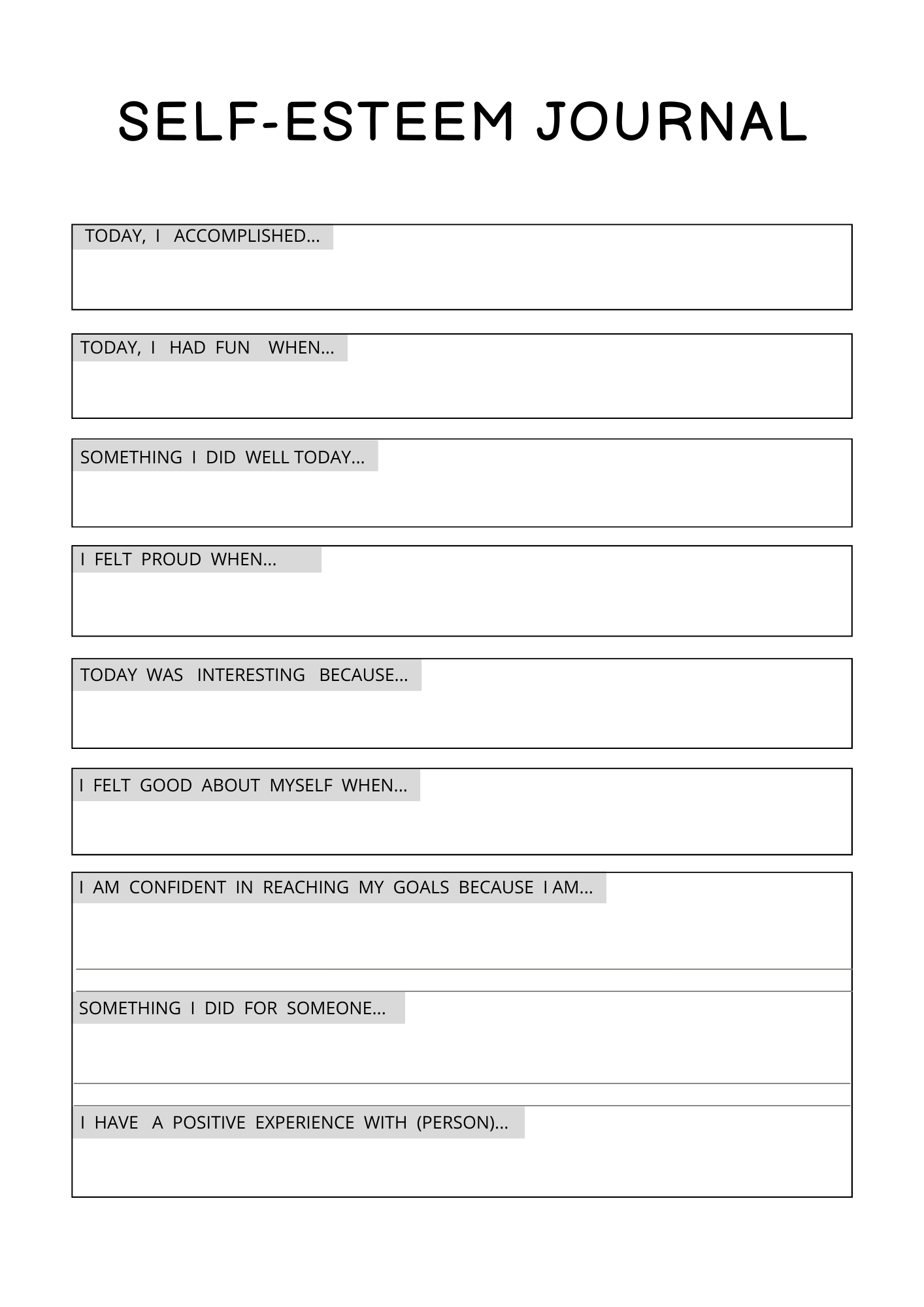 Self Confidence Workbook