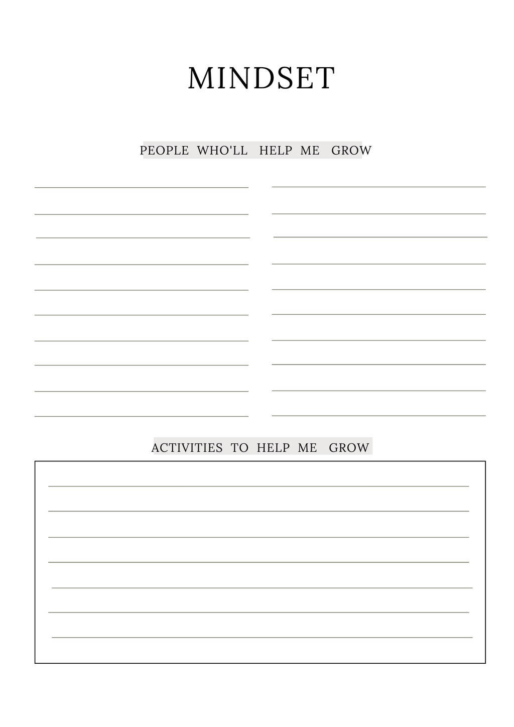 Personal Growth Planner 27pg