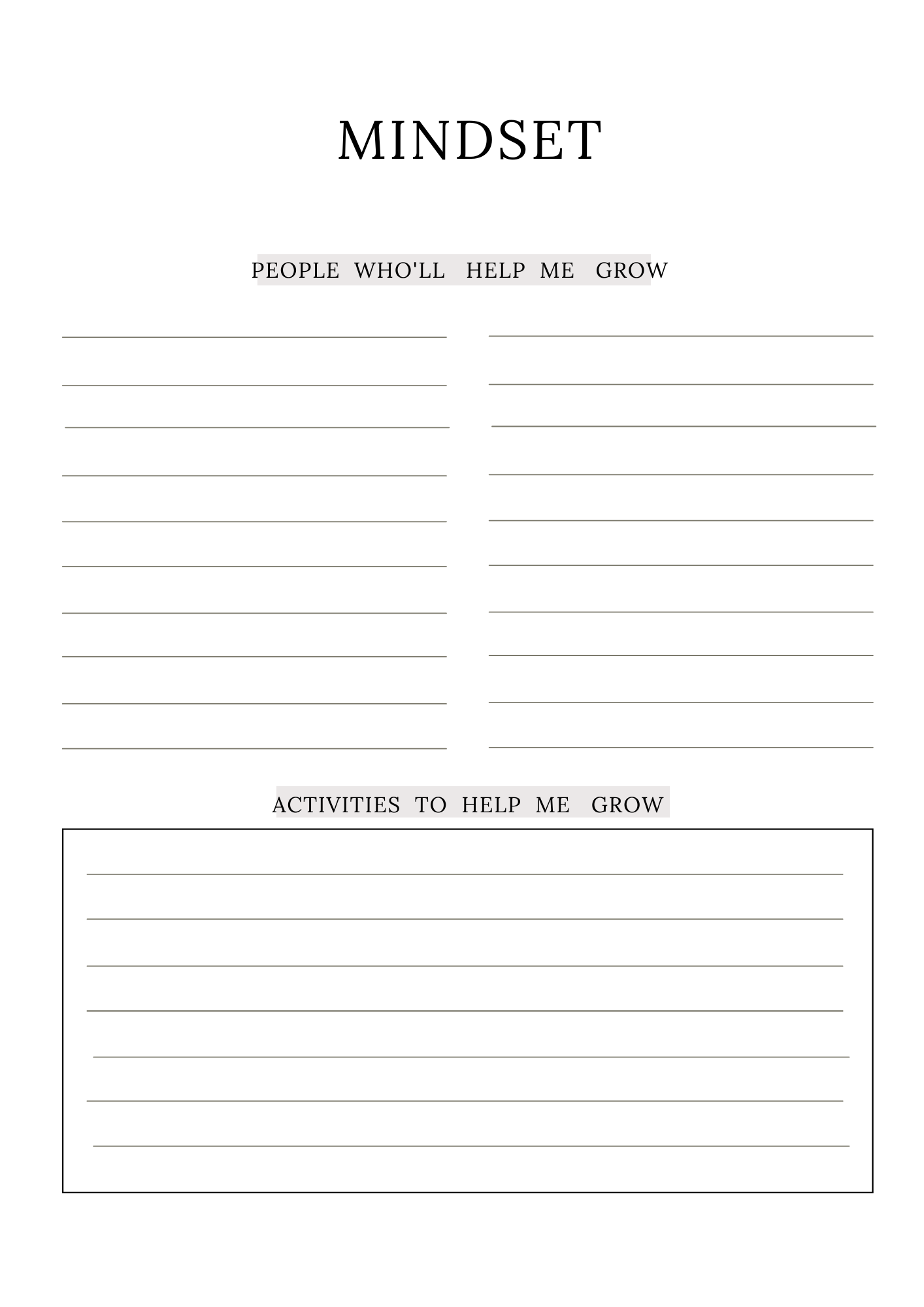 Personal Growth Planner 27pg